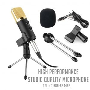 bm 100fx usb powered condenser studio recording microphone with noise cancel and echo effect